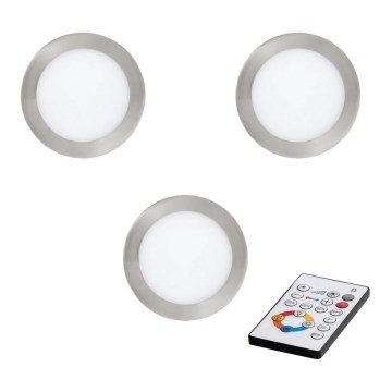 Eglo - KOMPLEKTS 3x LED Aptumšojama iegremdējama lampa TINUS LED/11W/230V + tālvadības pults