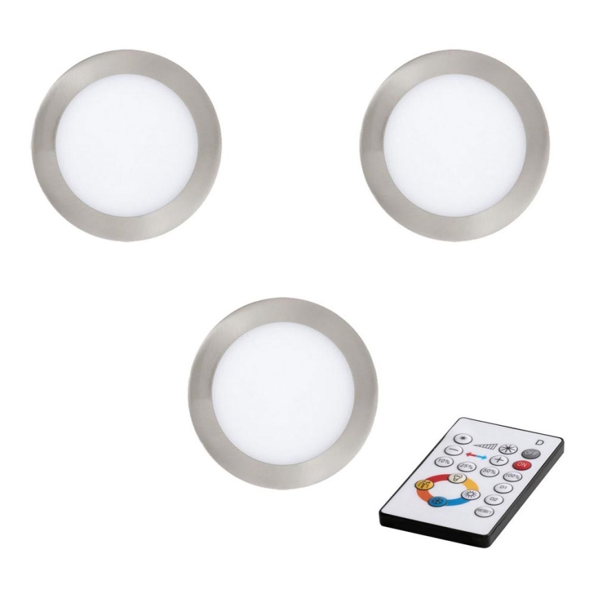 Eglo - KOMPLEKTS 3x LED Aptumšojama iegremdējama lampa TINUS LED/11W/230V + tālvadības pults