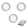 Eglo - KOMPLEKTS 3x LED Aptumšojama iegremdējama lampa TINUS LED/11W/230V + tālvadības pults