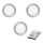 Eglo - KOMPLEKTS 3x LED Aptumšojama iegremdējama lampa TINUS LED/17W/230V + tālvadības pults