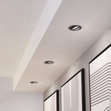 Eglo - Komplekts 3x LED dimējams iebūvējamais griestu gaismeklis LED/6,4W/230V Ø 8,8 cm melns