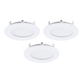 Eglo - Komplekts 3x LED iebūvējamais griestu gaismeklis FUEVA-RW 1xLED/2,8W/230V Ø 8,5 cm