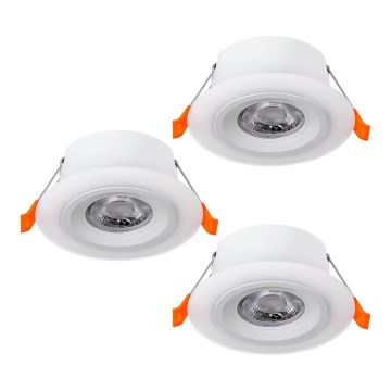 Eglo - KOMPLEKTS 3x LED iebūvējamie griestu gaismekļi LED/4,8W/230V balti