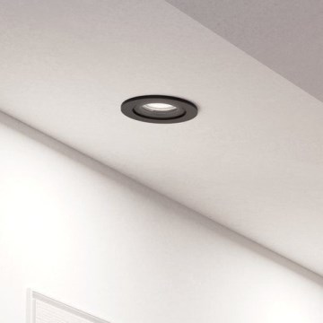 Eglo - Komplekts 3x LED iebūvējamie punktveida gaismekļi 1xGU10/4,5W/230V melns