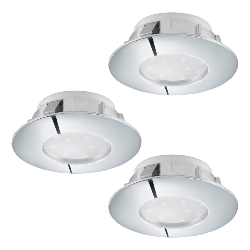 Eglo - KOMPLEKTS 3x LED iebūvējams griestu gaismeklis PINEDA 1xLED/4,9W/230V