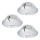 Eglo - KOMPLEKTS 3x LED iebūvējams griestu gaismeklis PINEDA 1xLED/4,9W/230V