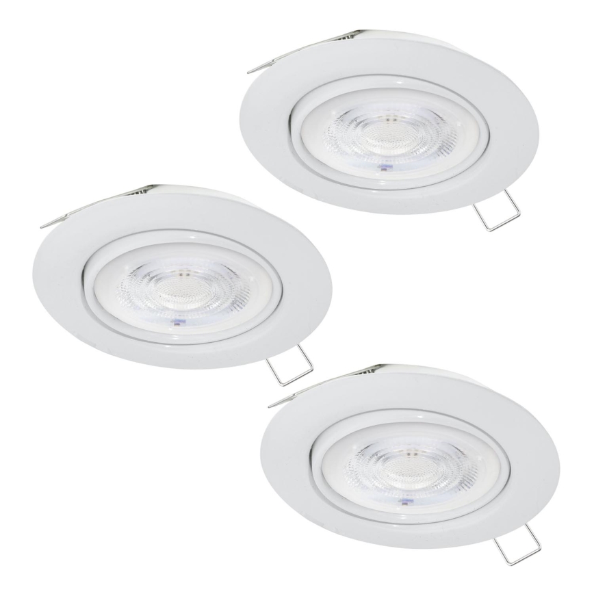 Eglo - KOMPLEKTS 3x LED Iegremdējama lampa 1xGU10/4W/230V balta
