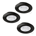Eglo - KOMPLEKTS 3x LED Iegremdējama lampa 1xGU10/4W/230V melna