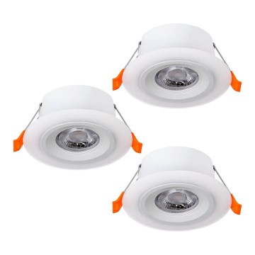 Eglo - KOMPLEKTS 3x LED Iegremdējama lampa 3xLED/4,8W/230V balta