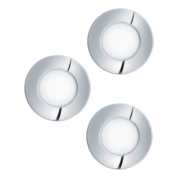 Eglo - KOMPLEKTS 3x LED Iegremdējama vannas istabas lampa FUEVA 1xLED/2,8W/230V IP44 spīdīgi hromēts