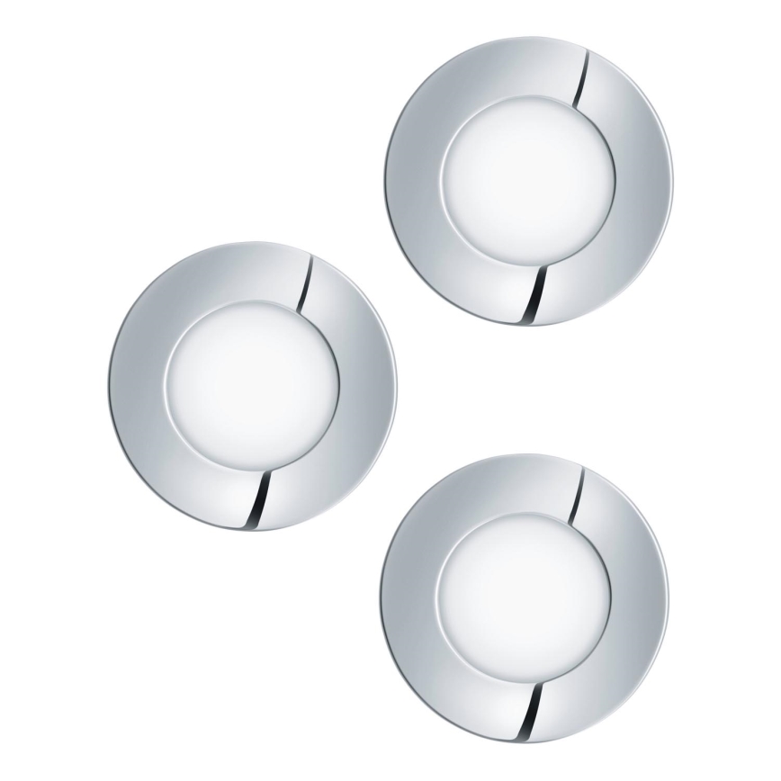 Eglo - KOMPLEKTS 3x LED Iegremdējama vannas istabas lampa FUEVA 1xLED/2,8W/230V IP44 spīdīgi hromēts