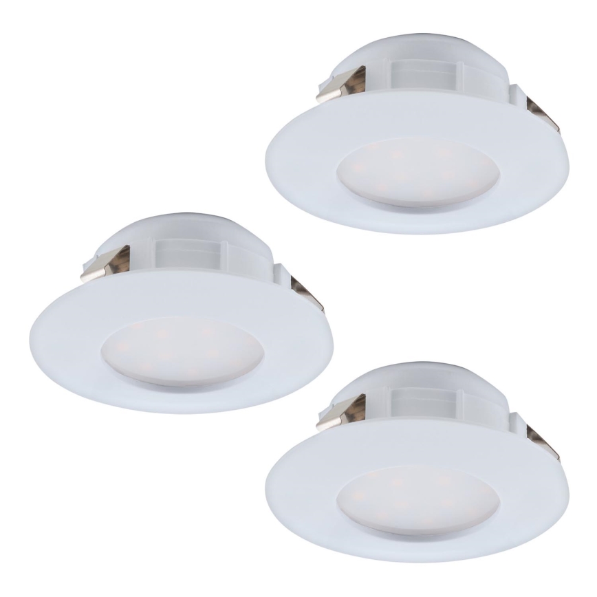 Eglo - KOMPLEKTS 3x LED Iegremdējama vannas istabas lampa PINEDA 1xLED/4,9W/230V IP44