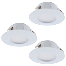 Eglo - KOMPLEKTS 3x LED Iegremdējama vannas istabas lampa PINEDA 1xLED/6W/230V IP44