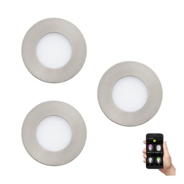 Eglo - Komplekts 3x LED vannasistabas gaismekļi FUEVA-Z ar regulējamu spilgtumu 2,8W/230V IP44 Ø 8,5 cm