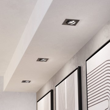 Eglo - komplekts 3x regulējami iebūvējamie LED gaismekļi, LED/4,8W/230V 8,8x8,8 cm, melni