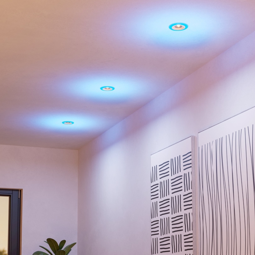 Eglo - KOMPLEKTS 3xLED RGBW Aptumšojama vannas istabas piekaramo griestu lampa 3xLED/3,8W/230V 2700-6500K IP44 + tālvadības pults