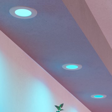 Eglo - KOMPLEKTS 3xLED RGBW ar regulējamu spilgtumu vannas istabas iebūvējamie griestu gaismekļi LED/2,8W/230V 2700-6500K pr. 8,8 cm IP44 balti