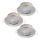 Eglo - KOMPLEKTS 3xLED Vannas istabas iegremdējama lampa 1xGU10/4W/230V IP44 matēts hroms