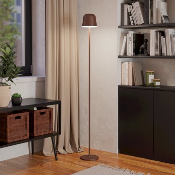 Eglo - LED Aptumšojama āra uzlādējams grīdas stāvlampa LED/4,3W/230V 2400/3000/4000K IP54 brūna