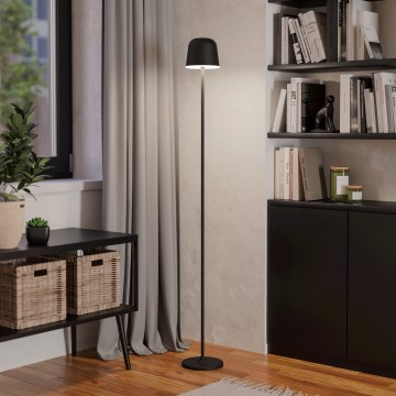 Eglo - LED Aptumšojama āra uzlādējams grīdas stāvlampa LED/4,3W/5V 2400/3000/4000K IP54 melna