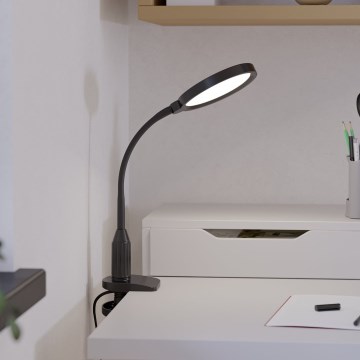 Eglo - LED aptumšojama elastīga lampa ar skavu LED/5,5W/230V 2700/4000/6500K melna