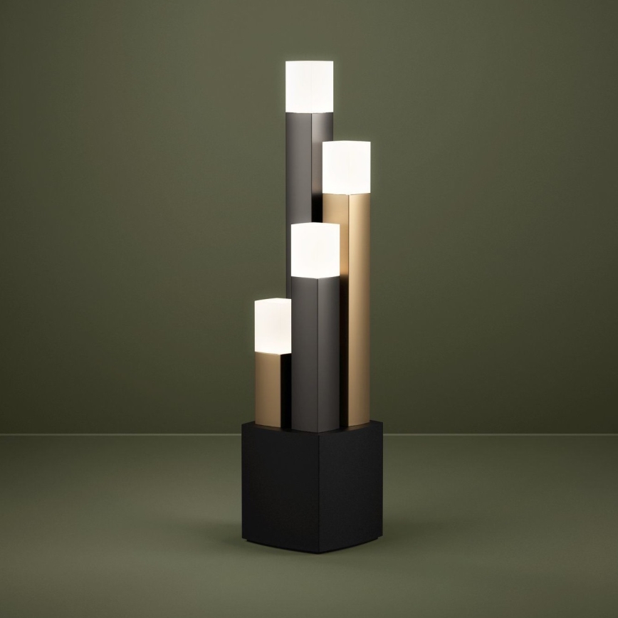 Eglo - LED Aptumšojama galda lampa 4xLED/3,7W/230V 3000K antracīta/zelta