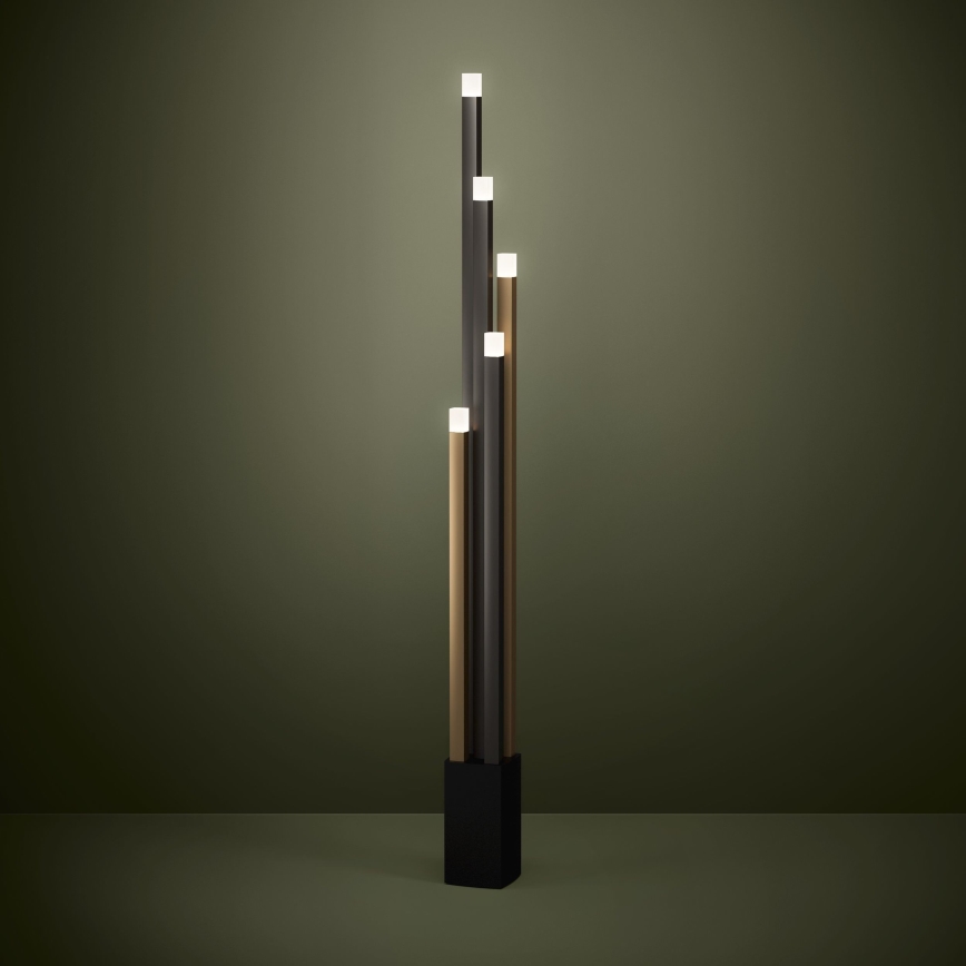 Eglo - LED Aptumšojama grīdas stāvlampa 5xLED/3,7W/230V 3000K antracīta/zelta