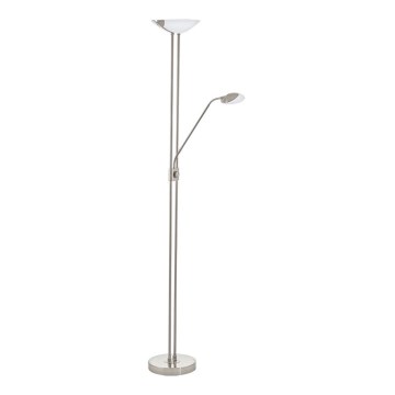 Eglo - LED Aptumšojama grīdas stāvlampa LED/20W + LED/2,5W matēts hroms