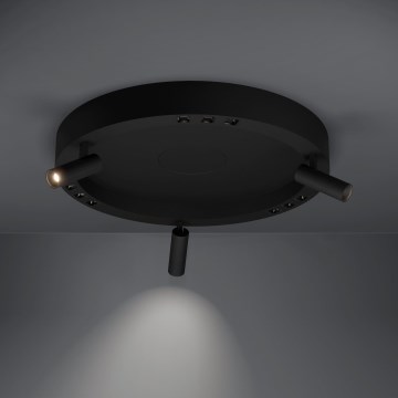 Eglo - LED Aptumšojama griestu lampa 3xLED/8W/230V + 3xLED/8,5W 3000K melna + tālvadības pults