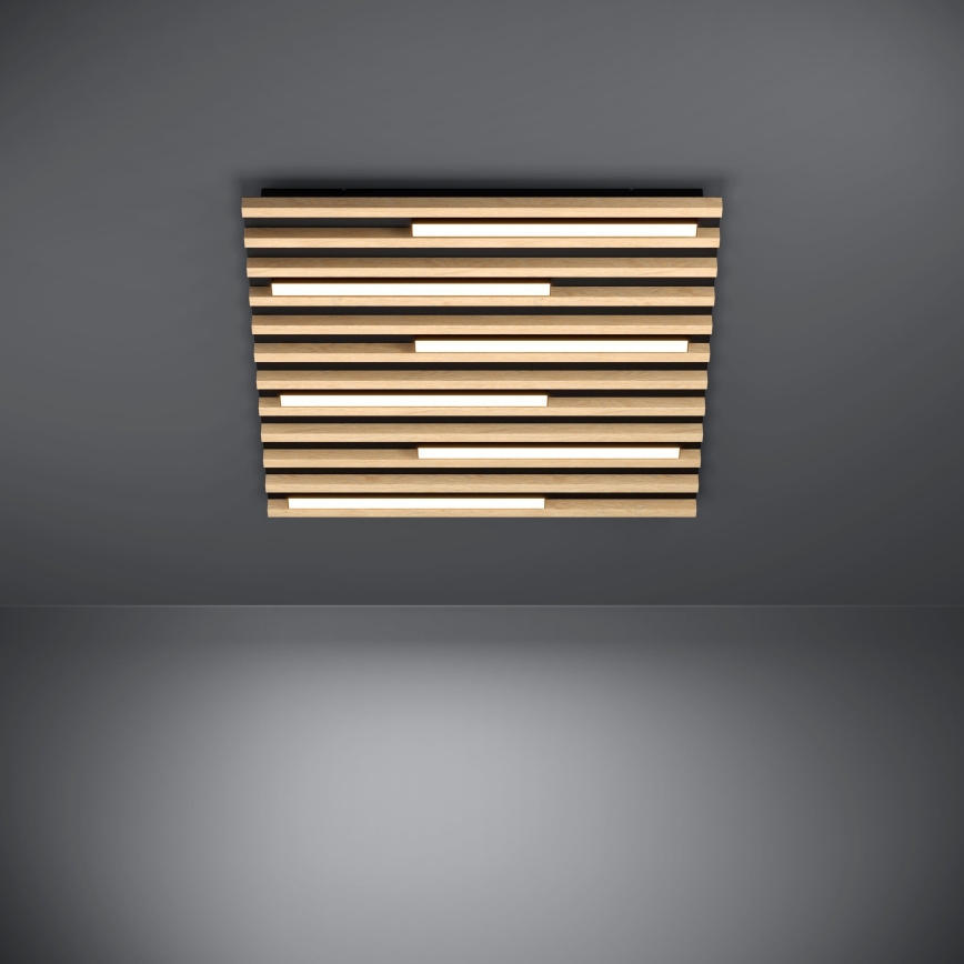 Eglo - LED Aptumšojama griestu lampa 6xLED/8,5W/230V 3000K 57,5x57,5 cm brūna