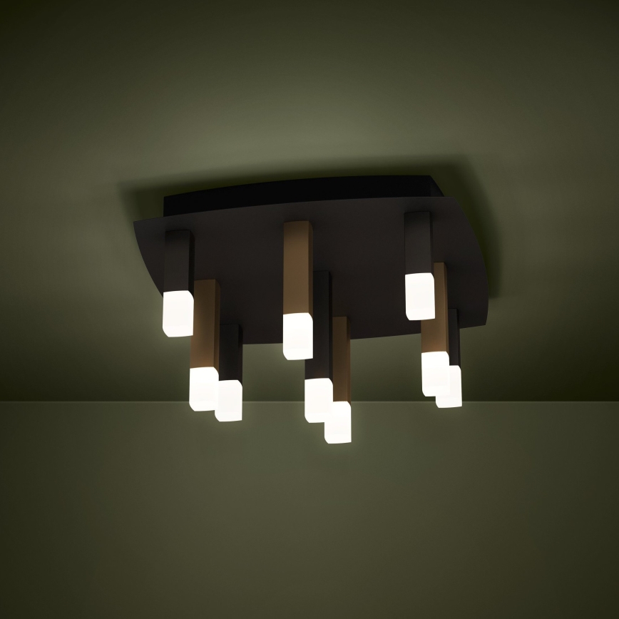 Eglo - LED Aptumšojama griestu lampa 9xLED/3,1W/230V 3000K antracīta/zelta