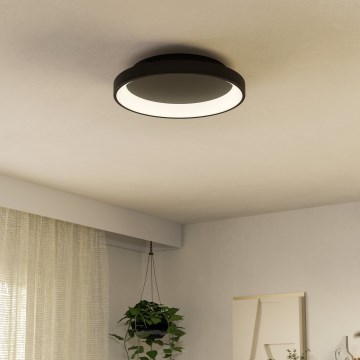 Eglo - LED Aptumšojama griestu lampa LED/12W/230V 2700-6500K melna + tālvadības pults