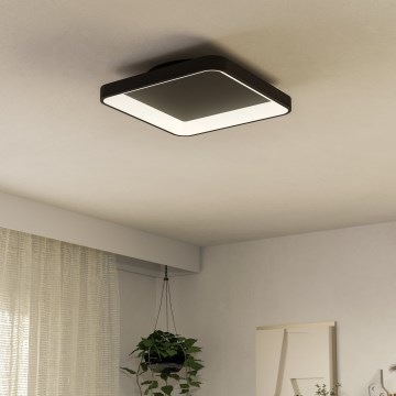 Eglo - LED Aptumšojama griestu lampa LED/12W/230V 2700-6500K melna + tālvadības pults