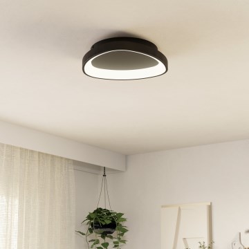 Eglo - LED Aptumšojama griestu lampa LED/12W/230V 2700-6500K melna + tālvadības pults