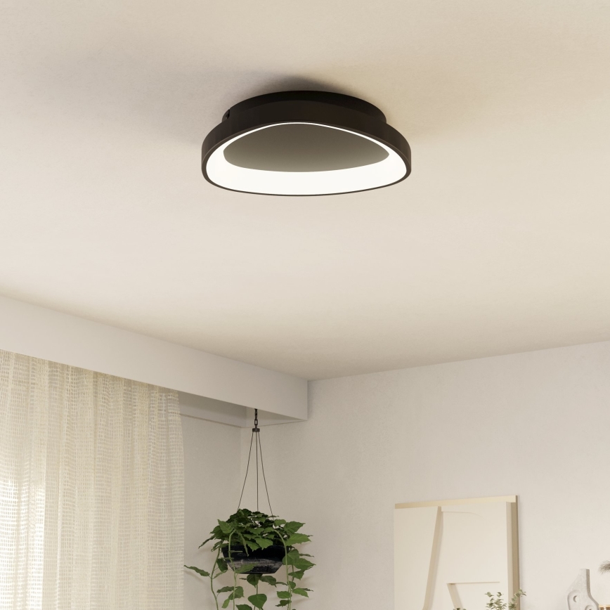Eglo - LED Aptumšojama griestu lampa LED/12W/230V 2700-6500K melna + tālvadības pults