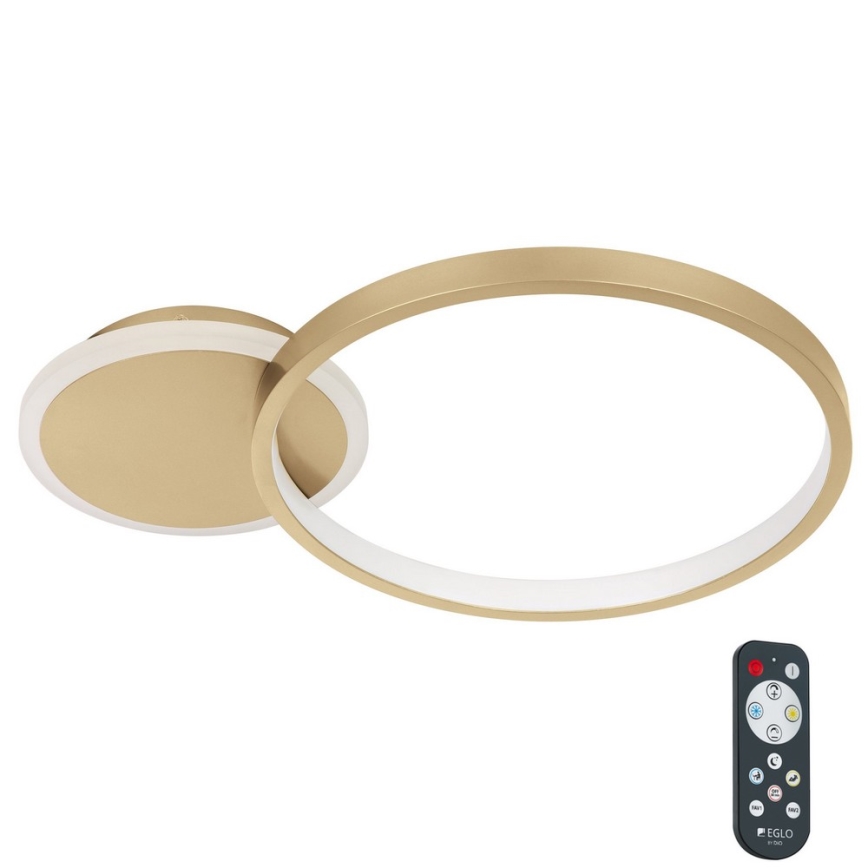 Eglo - LED Aptumšojama griestu lampa LED/15W/230V zelta + tālvadības pults
