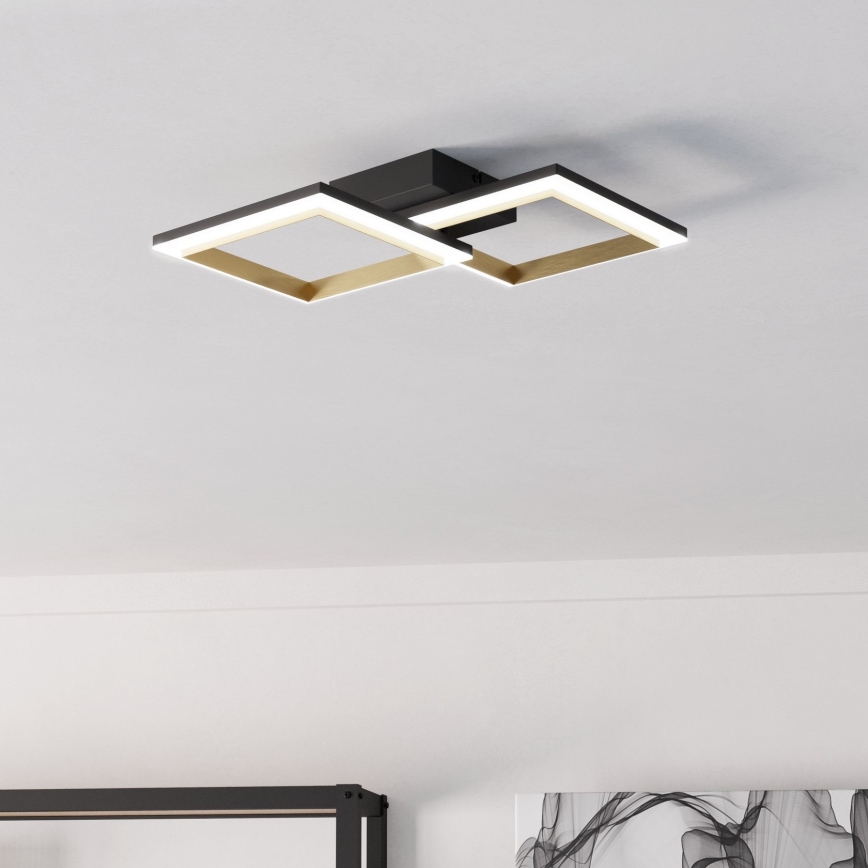 Eglo - LED Aptumšojama griestu lampa LED/18,4W/230V 4000K melna/zelta