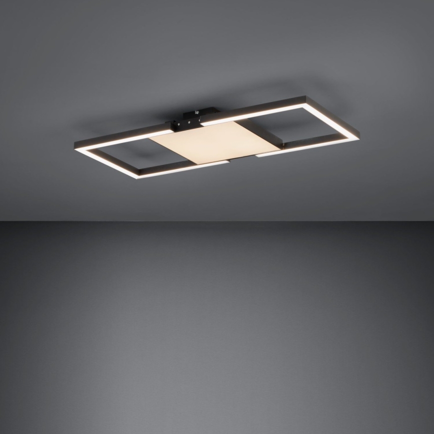 Eglo - LED Aptumšojama griestu lampa LED/26,2W/230V 2700-6500K melna + tālvadības pults