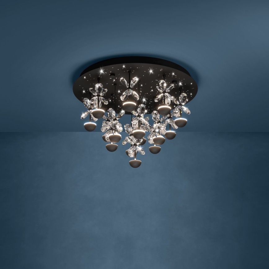Eglo - LED Aptumšojama griestu lampa LED/27W/230V 3000K melna