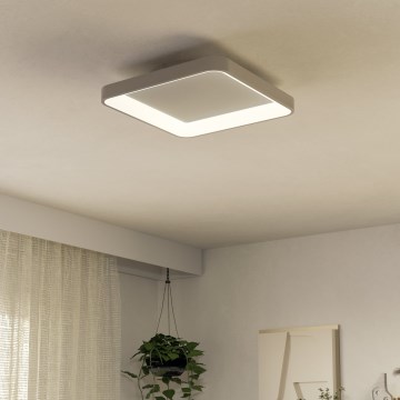 Eglo - LED Aptumšojama griestu lampa LORETELLO LED/12W/230V balta + tālvadības pults