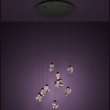 Eglo - LED Aptumšojama lustra ar auklu 10xLED/3W/230V 3000K melna/caurspīdīga