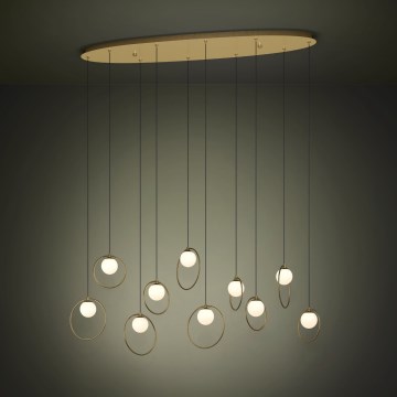 Eglo - LED Aptumšojama lustra ar auklu 10xLED/3W/230V 3000K zelta
