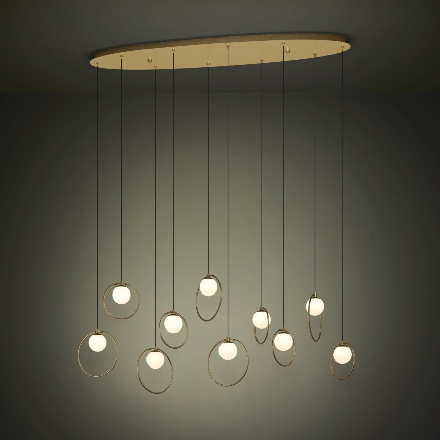 Eglo - LED Aptumšojama lustra ar auklu 10xLED/3W/230V 3000K zelta