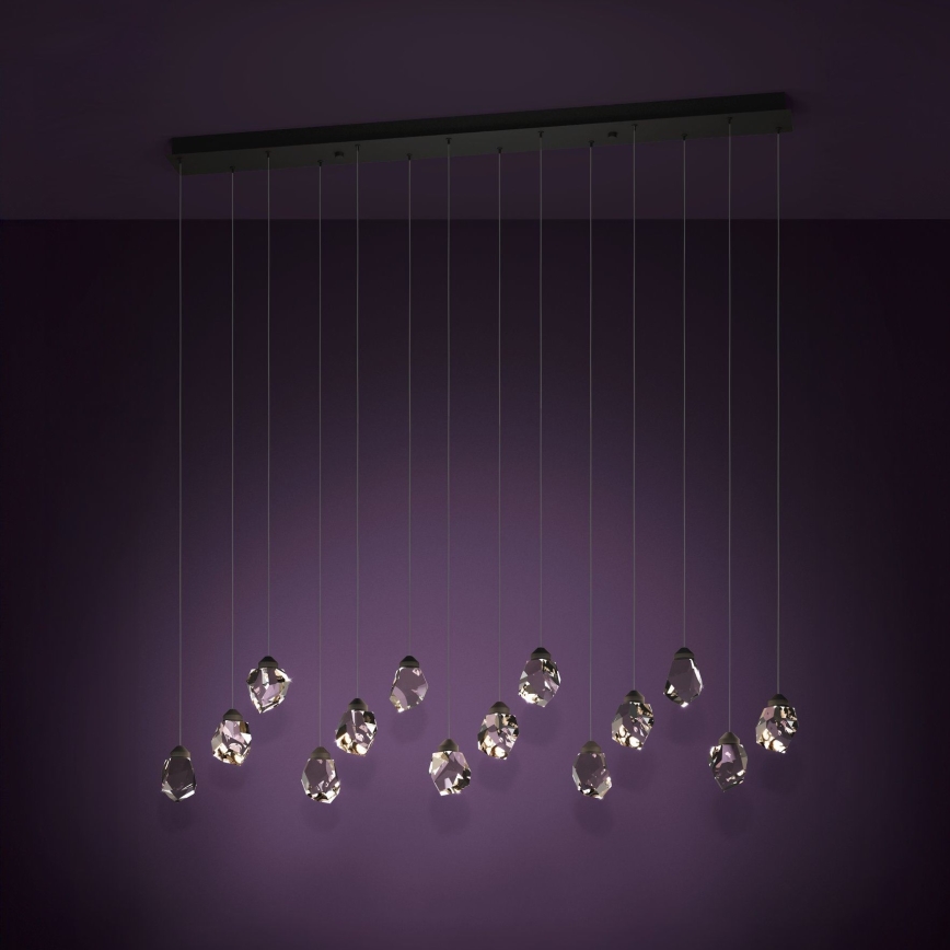 Eglo - LED Aptumšojama lustra ar auklu 14xLED/3W/230V 3000K melna/caurspīdīga