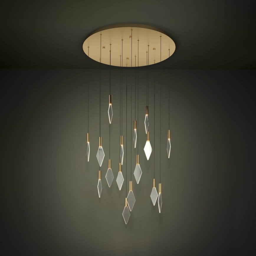 Eglo - LED Aptumšojama lustra ar auklu 16xLED/3,3W/230V 3000K d. 78 cm zelta