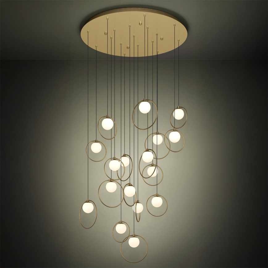 Eglo - LED Aptumšojama lustra ar auklu 17xLED/3W/230V 3000K d. 78 cm zelta