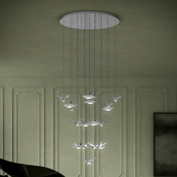 Eglo - LED Aptumšojama lustra ar auklu 17xLED/3W/230V 3000K spīdīgi hromēts