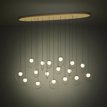 Eglo - LED Aptumšojama lustra ar auklu 17xLED/3W/230V 3000K zelta