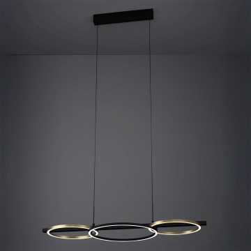 Eglo - LED Aptumšojama lustra ar auklu 2xLED/12,5W/230V + LED/15,5W 3000K melna