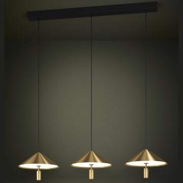 Eglo - LED Aptumšojama lustra ar auklu 3xLED/12W/230V 3000K zelta